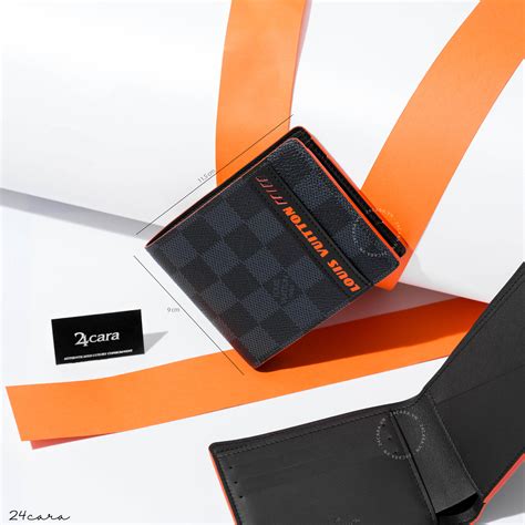 louis vuitton multiple wallet damier cobalt race blue orange|Louis Vuitton graphite wallet.